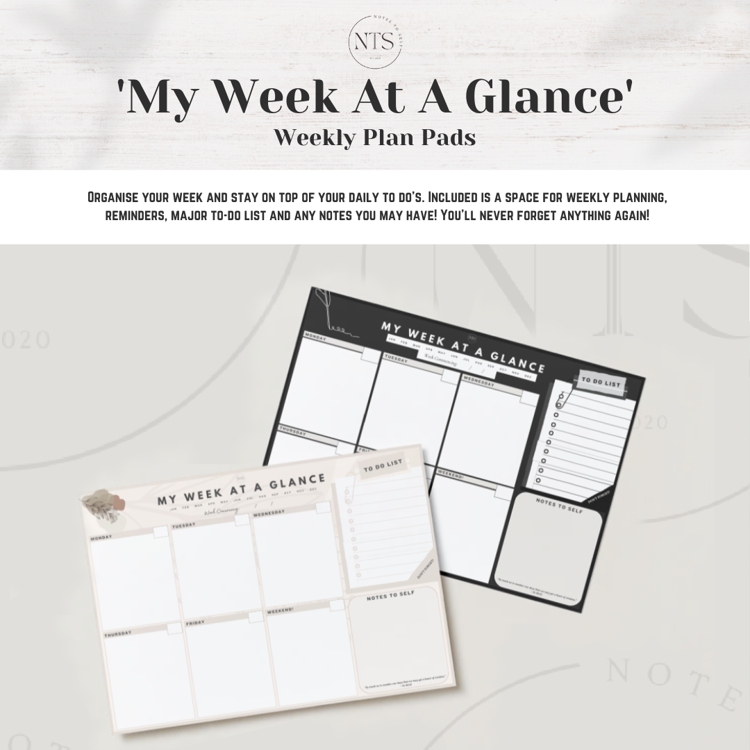 My Week At A Glance - Beige